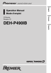 Pioneer Premier DEH-P490IB User's Manual