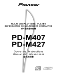 Pioneer PD-M407 User's Manual