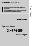 Pioneer CD/MP3 User's Manual