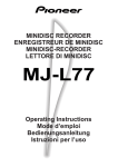 Pioneer MJ-L77 User's Manual