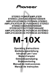 Pioneer M-10X User's Manual