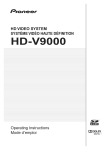 Pioneer HD-V9000 User's Manual