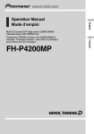 Pioneer FH-P4200MP User's Manual