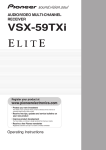 Pioneer Elite VSX-59TXi User's Manual