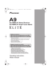 Pioneer ELITE SX-A9MK2-K User's Manual