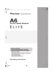 Pioneer ELITE SX-A6-J User's Manual