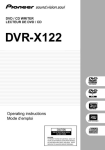 Pioneer DVR-X122 User's Manual