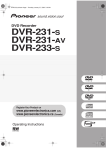 Pioneer DVR-231-AV User's Manual