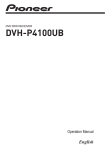 Pioneer DVH-P4100UB User's Manual