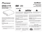 Pioneer DVD-115 User's Manual