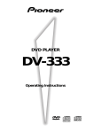 Pioneer DV-333 User's Manual