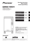 Pioneer DRM-1004 User's Manual