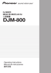 Pioneer DJM-800 User's Manual