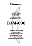 Pioneer DJM-600 User's Manual