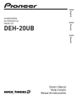 Pioneer DEH20UB User's Manual