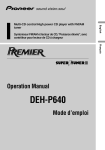 Pioneer DEH-P640 User's Manual