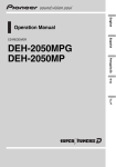 Pioneer DEH-2050MPG User's Manual