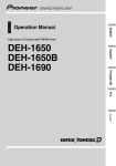 Pioneer DEH-1650 User's Manual