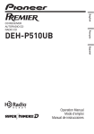 Pioneer DEH-P510UB User's Manual
