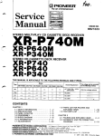 Pioneer XR-P340M User's Manual