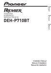 Pioneer DEH-P710BT User's Manual