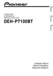 Pioneer DEH-P7100BT User's Manual