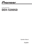 Pioneer DEH-5200SD User's Manual
