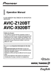 Pioneer AVIC Z120BT User's Manual