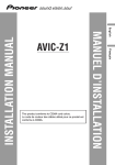 Pioneer AVIC-Z1 Installation Guide