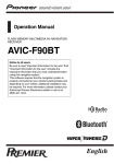Pioneer AVIC-F90BT User's Manual
