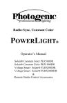 Photogenic Professional Lighting PLR1000DR User's Manual