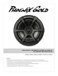 Phoenix Gold Speaker SX65CX User's Manual