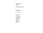 Philips SHM3300 User's Manual