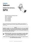 Philips Snow Blower SPX User's Manual