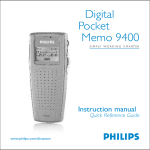 Philips Digital Pocket Memo 9400 User's Manual