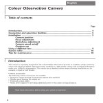 Philips Colour Observation Camera User's Manual