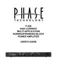 Phase Technology P-200 User's Manual