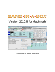 PG Music Band in a Box - 2010.5 (Macintosh) Upgrade Manual