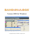 PG Music Band in a Box - 2008 (Windows) Upgrade Manual