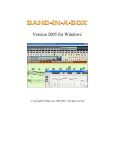 PG Music Band in a Box - 2005 (Windows) Upgrade Manual