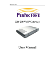 Perfectone Net Ware GW-200 User's Manual