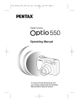 Pentax Optiio550 User's Manual