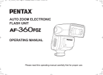 Pentax AF-360FGZ User's Manual