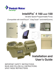 Pentair INTELLIFLO 100 User's Manual