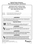 Pentair Hydrel Fixture Housing 620001 User's Manual