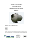 Pentair filter User's Manual