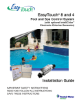 Pentair EasyTouch 8 and 4 User's Manual