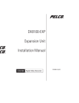 Pelco DVR DX8100-EXP User's Manual