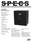 Peavey 115TVX User's Manual