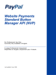 PayPal Website Payments Standard - 2009 - Button Manager API (NVP) User Guide
